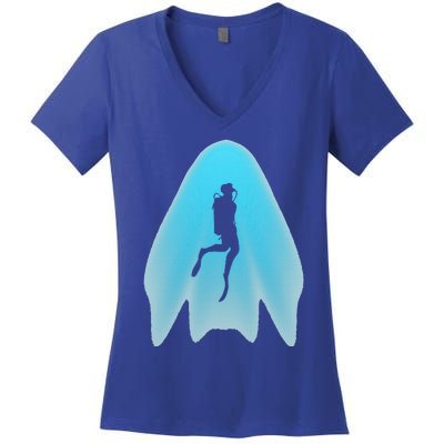 Scuba Diving Apparel Scuba Diving Women's V-Neck T-Shirt