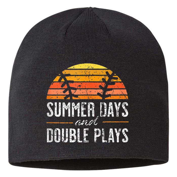 Summer Days And Double Plays Baseball Player Retro Vintage Sustainable Beanie