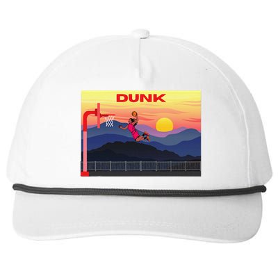 Slam Dunk Alleyoop Highflying Dunk Hang Time Dunk! Snapback Five-Panel Rope Hat