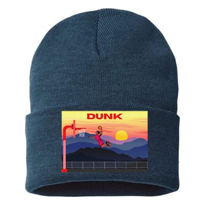 Slam Dunk Alleyoop Highflying Dunk Hang Time Dunk! Sustainable Knit Beanie