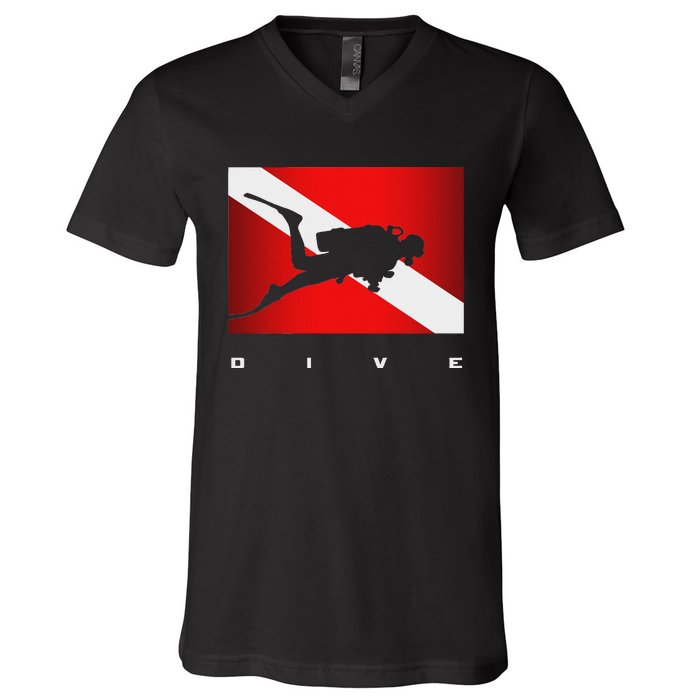 Scuba Diving Apparel Scuba Diving V-Neck T-Shirt