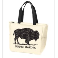 South Dakota And American Buffalo Bison Zip Tote Bag