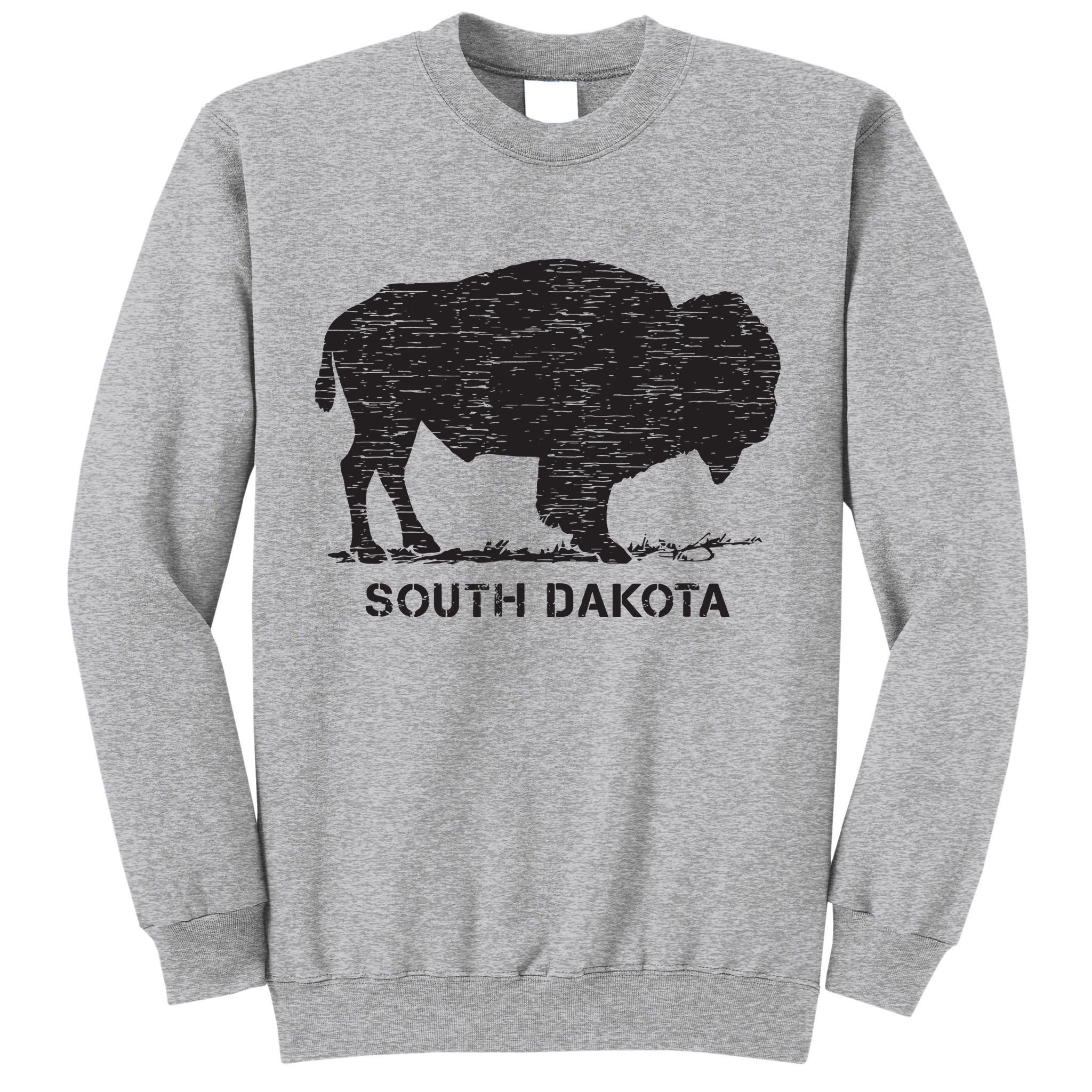 South Dakota And American Buffalo Bison Tall Sweatshirt