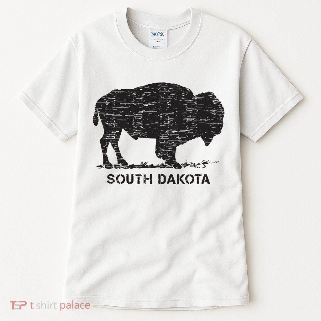 South Dakota And American Buffalo Bison Tall T-Shirt