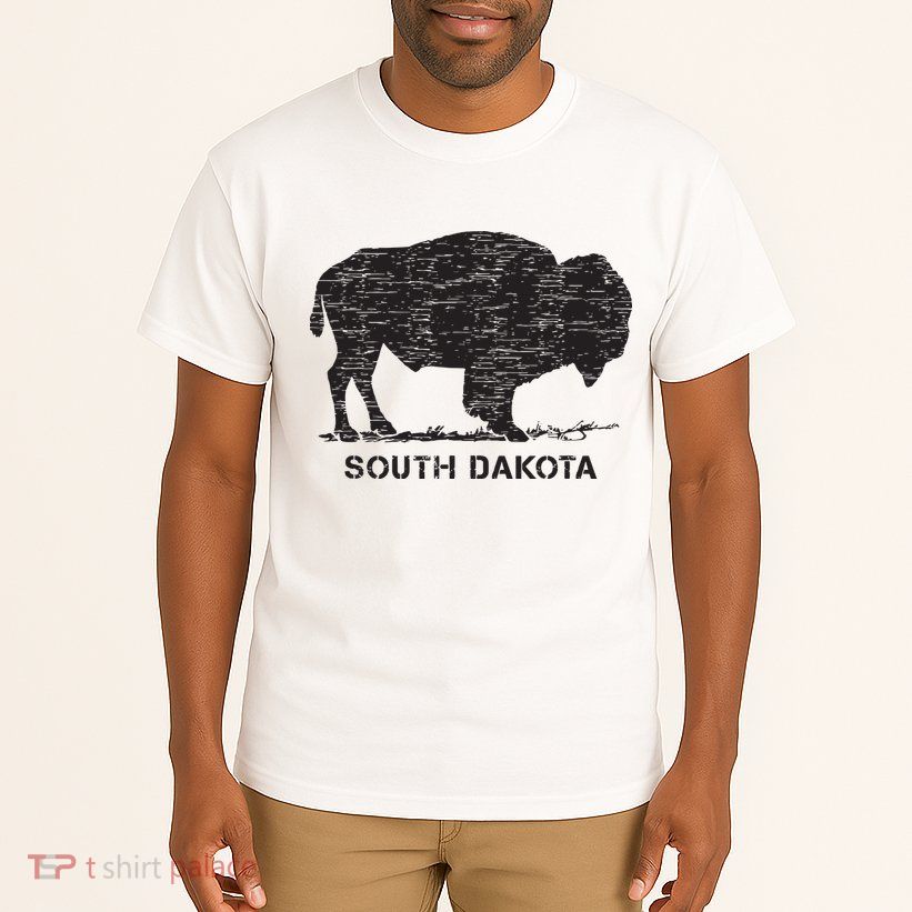 South Dakota And American Buffalo Bison Tall T-Shirt