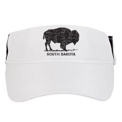 South Dakota And American Buffalo Bison Adult Drive Performance Visor