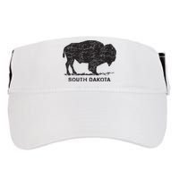 South Dakota And American Buffalo Bison Adult Drive Performance Visor