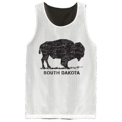South Dakota And American Buffalo Bison Mesh Reversible Basketball Jersey Tank