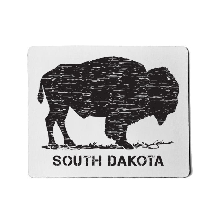 South Dakota And American Buffalo Bison Mousepad