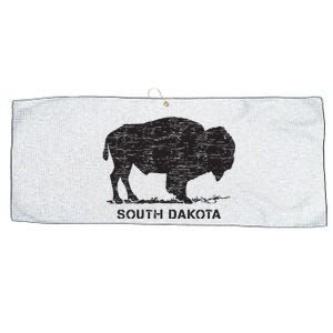 South Dakota And American Buffalo Bison Large Microfiber Waffle Golf Towel