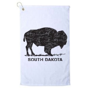 South Dakota And American Buffalo Bison Platinum Collection Golf Towel