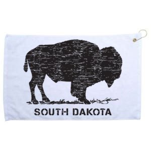 South Dakota And American Buffalo Bison Grommeted Golf Towel