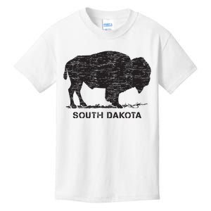 South Dakota And American Buffalo Bison Kids T-Shirt