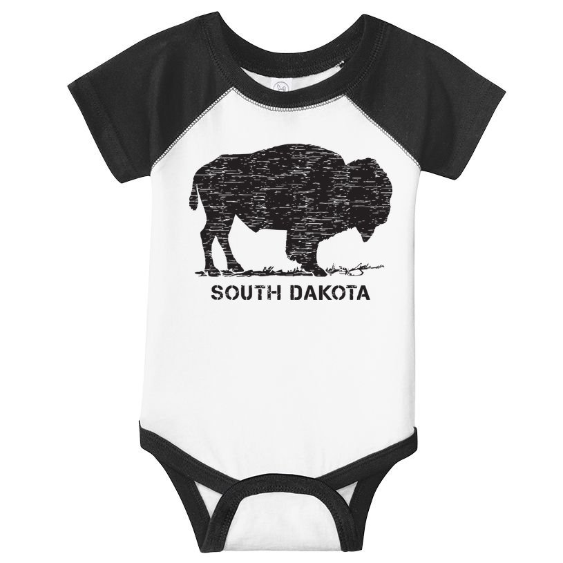 South Dakota And American Buffalo Bison Infant Baby Jersey Bodysuit