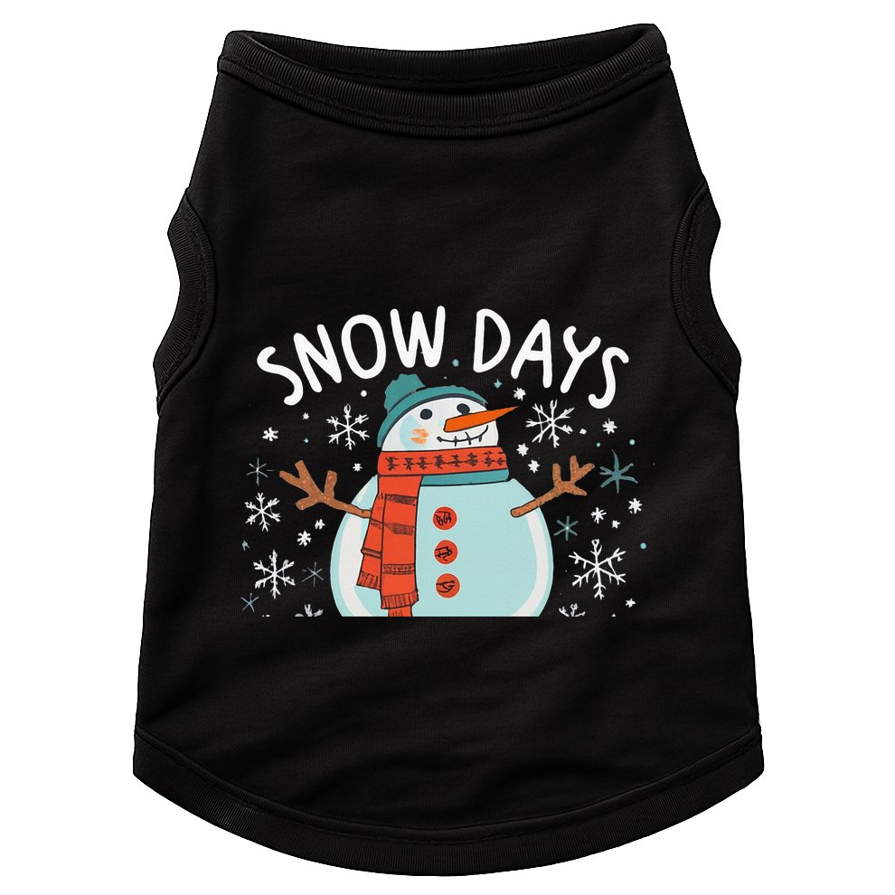 Snow Days Are The Best Snow Day Supporter Winter Snowman  Doggie Tank