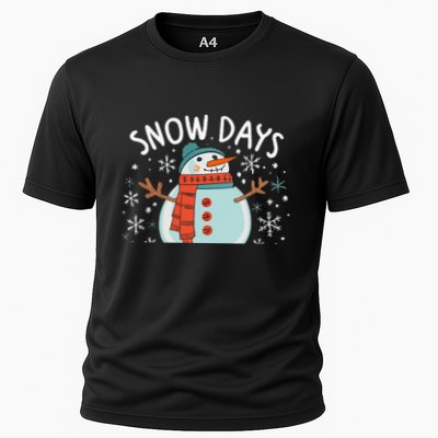 Snow Days Are The Best Snow Day Supporter Winter Snowman  Performance Shirt
