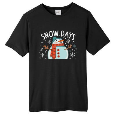 Snow Days Are The Best Snow Day Supporter Winter Snowman  Tall Fusion ChromaSoft Performance T-Shirt