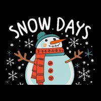 Snow Days Are The Best Snow Day Supporter Winter Snowman  Drawstring Bag