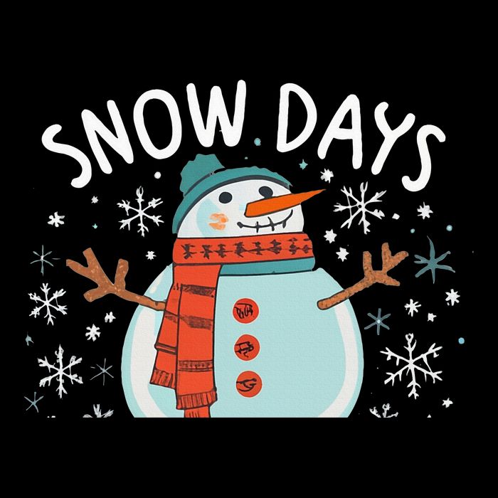 Snow Days Are The Best Snow Day Supporter Winter Snowman  Drawstring Bag