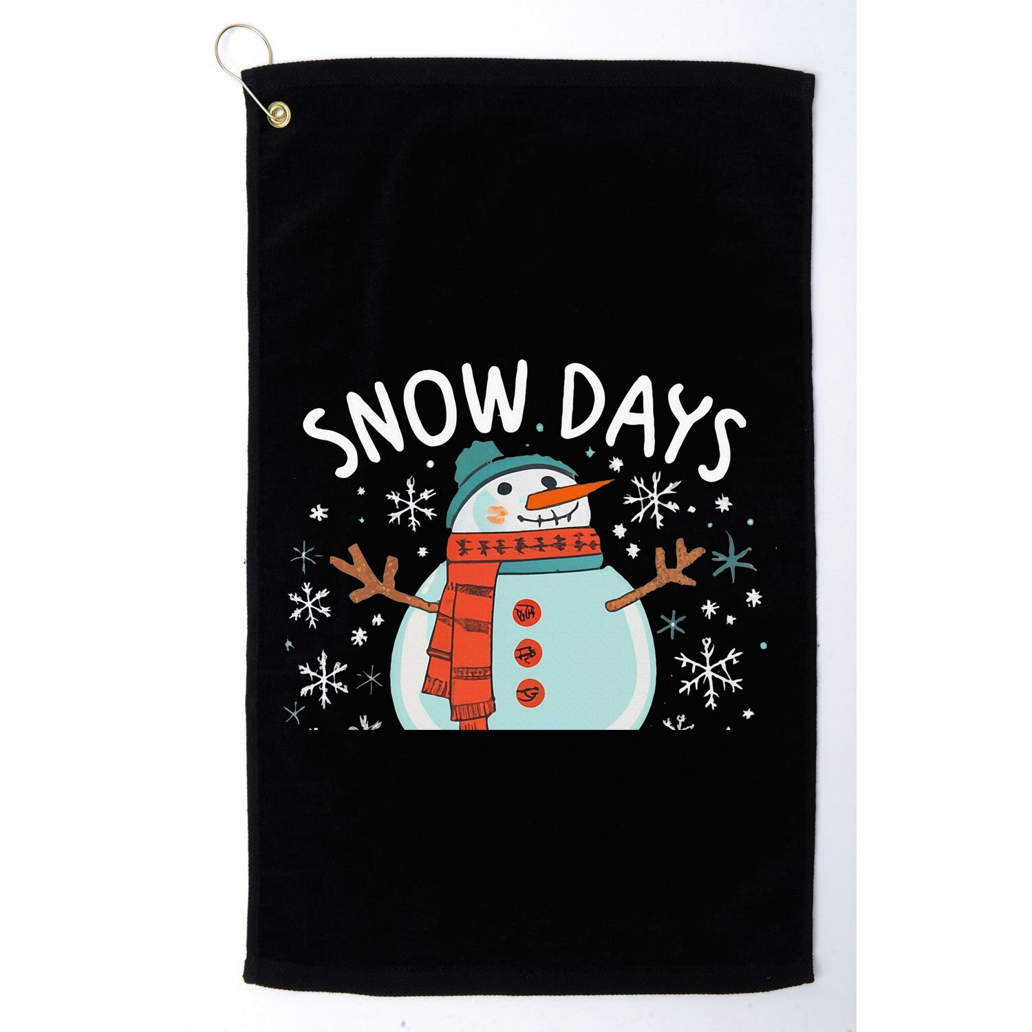 Snow Days Are The Best Snow Day Supporter Winter Snowman  Golf Towel