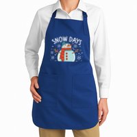 Snow Days Are The Best Snow Day Supporter Winter Snowman  Apron