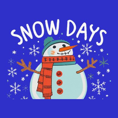 Snow Days Are The Best Snow Day Supporter Winter Snowman  T-Shirt