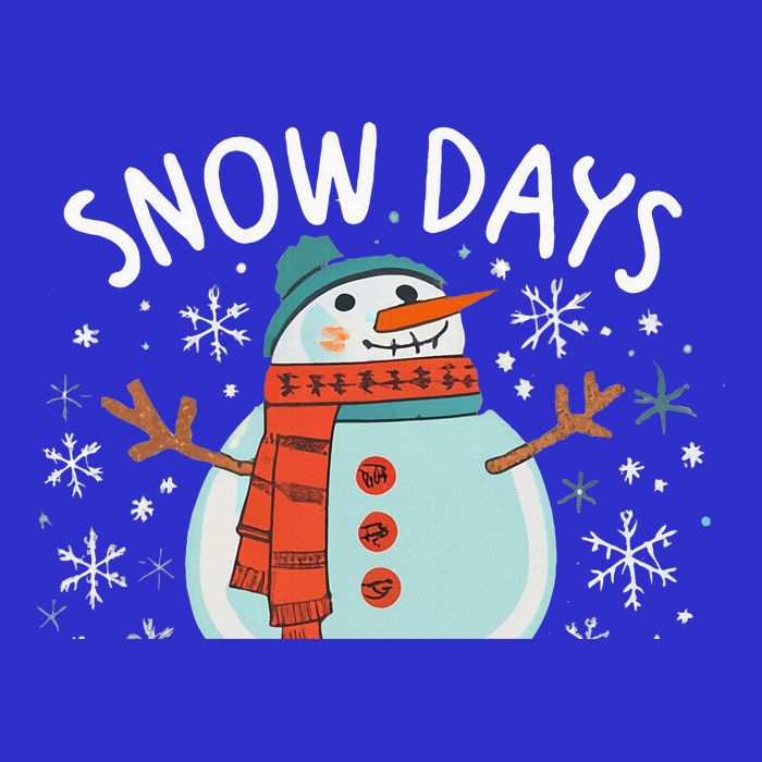 Snow Days Are The Best Snow Day Supporter Winter Snowman  Button
