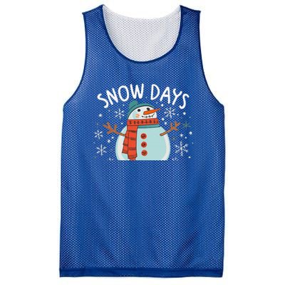 Snow Days Are The Best Snow Day Supporter Winter Snowman  Mesh Reversible Basketball Jersey Tank