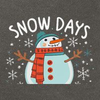 Snow Days Are The Best Snow Day Supporter Winter Snowman  Cotton Canvas Backpack