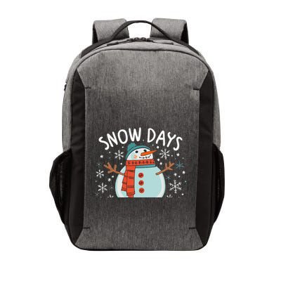 Snow Days Are The Best Snow Day Supporter Winter Snowman  Vector Backpack