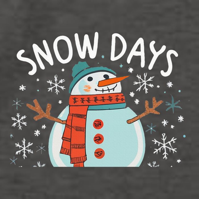 Snow Days Are The Best Snow Day Supporter Winter Snowman  Vector Backpack