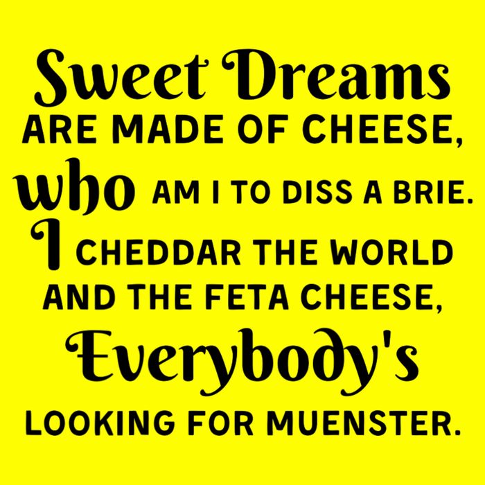 Sweet Dreams Are Made Of Cheese Who Am I To Diss A Brie Magnet