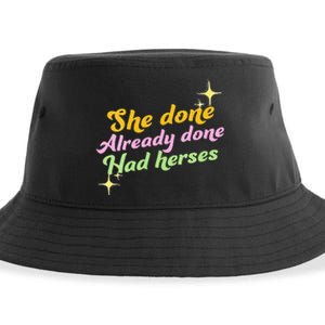 She Done Already Done Had Herses Drag Race Dragrace LGBT Sustainable Bucket Hat