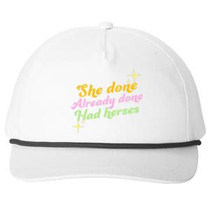 She Done Already Done Had Herses Drag Race Dragrace LGBT Snapback Five-Panel Rope Hat