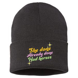 She Done Already Done Had Herses Drag Race Dragrace LGBT Sustainable Knit Beanie