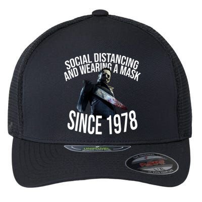 Social Distancing And Wearing A Mask Since 1978 Flexfit Unipanel Trucker Cap
