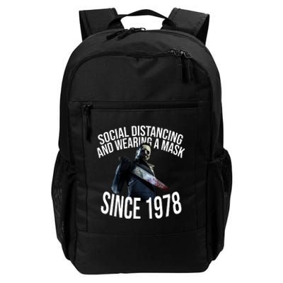 Social Distancing And Wearing A Mask Since 1978 Daily Commute Backpack