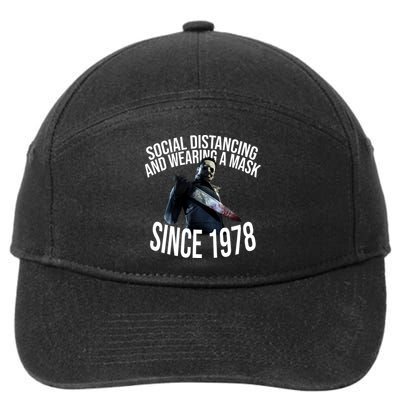 Social Distancing And Wearing A Mask Since 1978 7-Panel Snapback Hat