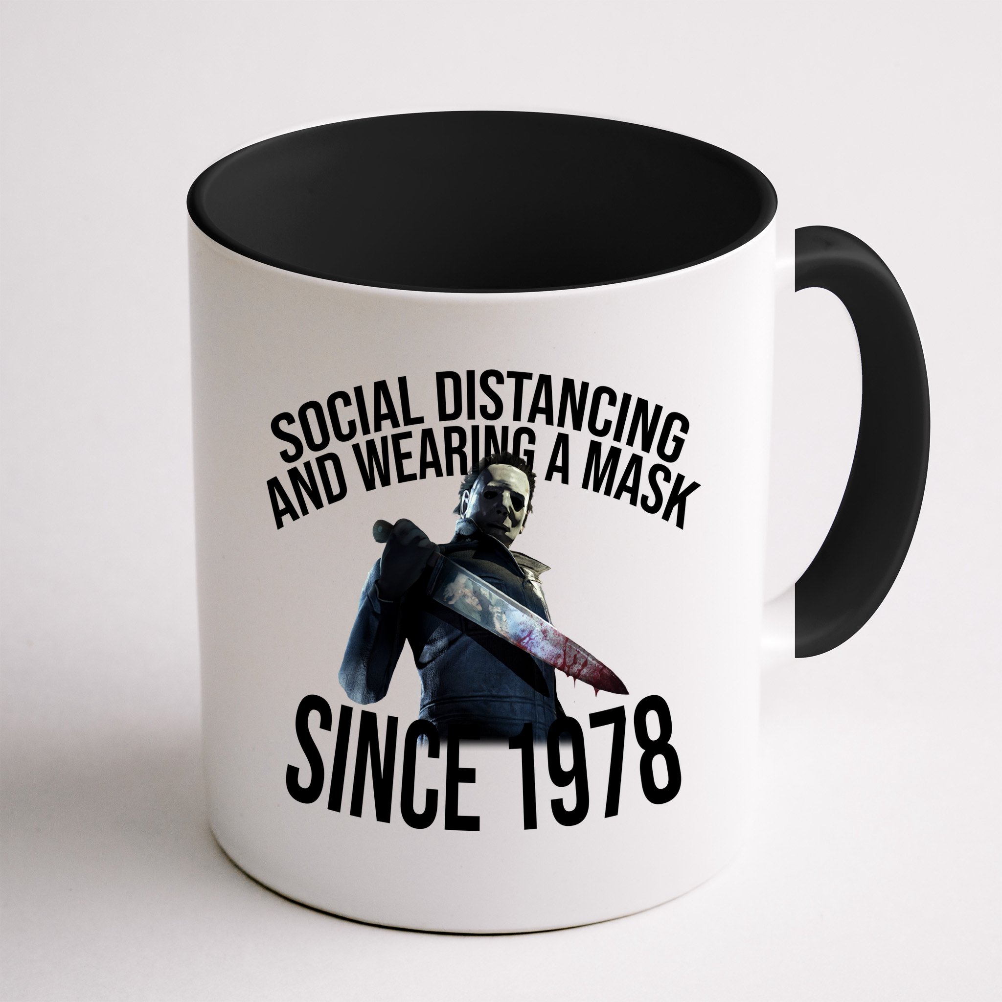 Social Distancing And Wearing A Mask Since 1978 Mug