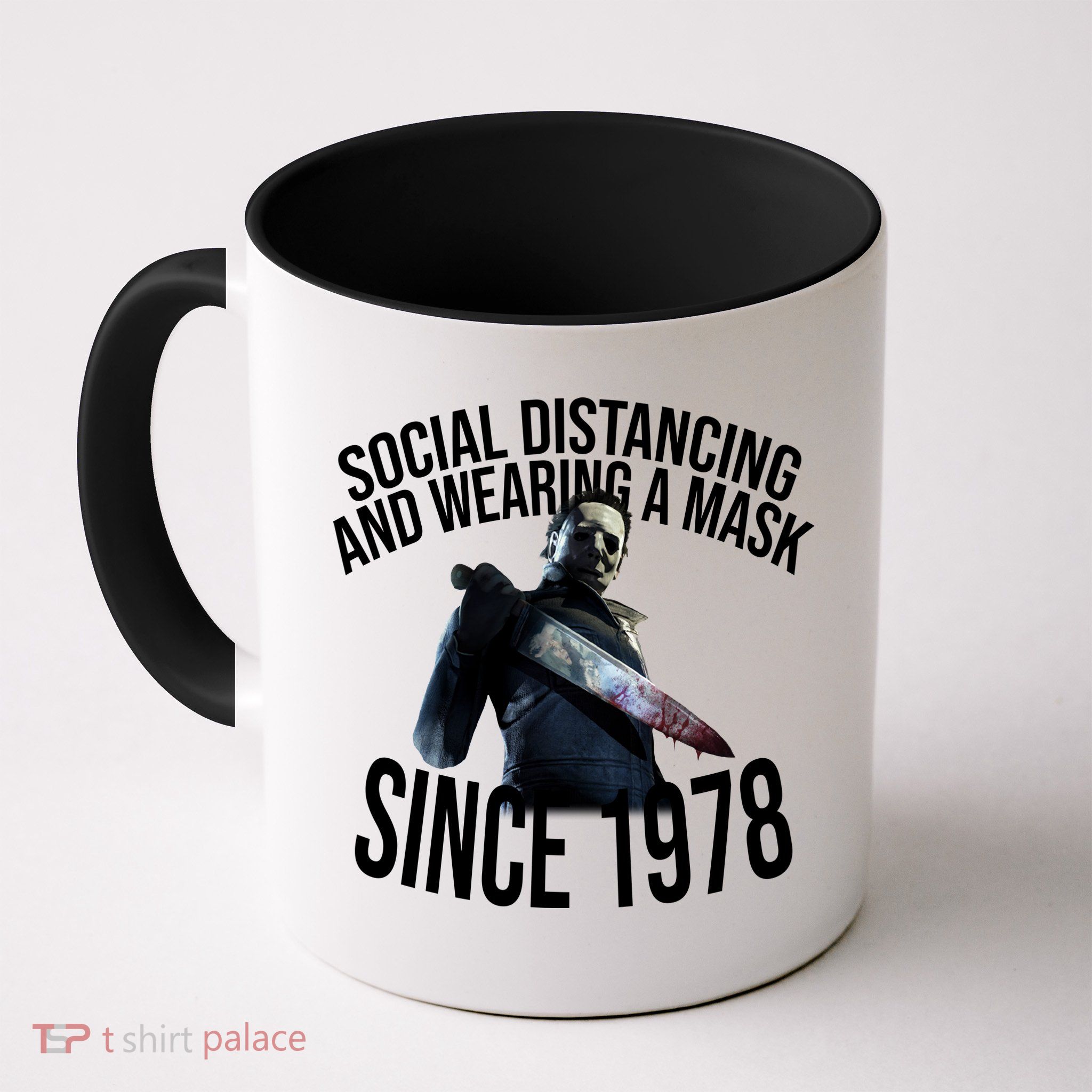 Social Distancing And Wearing A Mask Since 1978 Mug