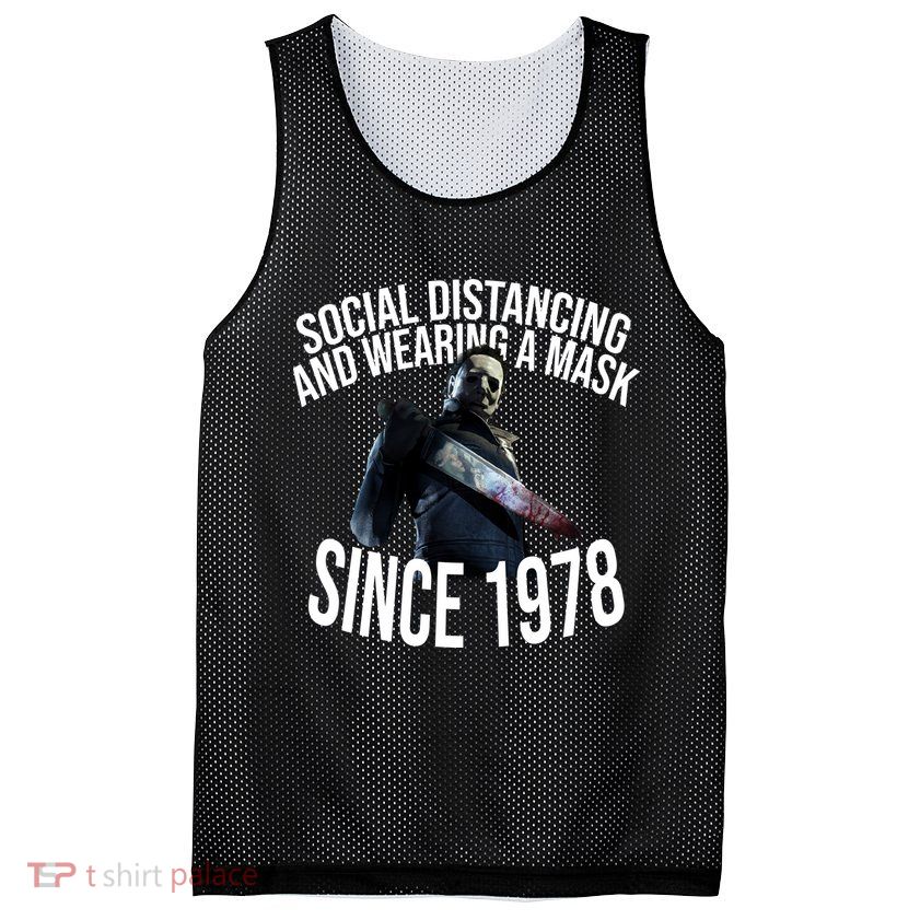 Social Distancing And Wearing A Mask Since 1978 Mesh Reversible Basketball Jersey Tank