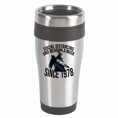 Social Distancing And Wearing A Mask Since 1978 16oz Travel Tumbler