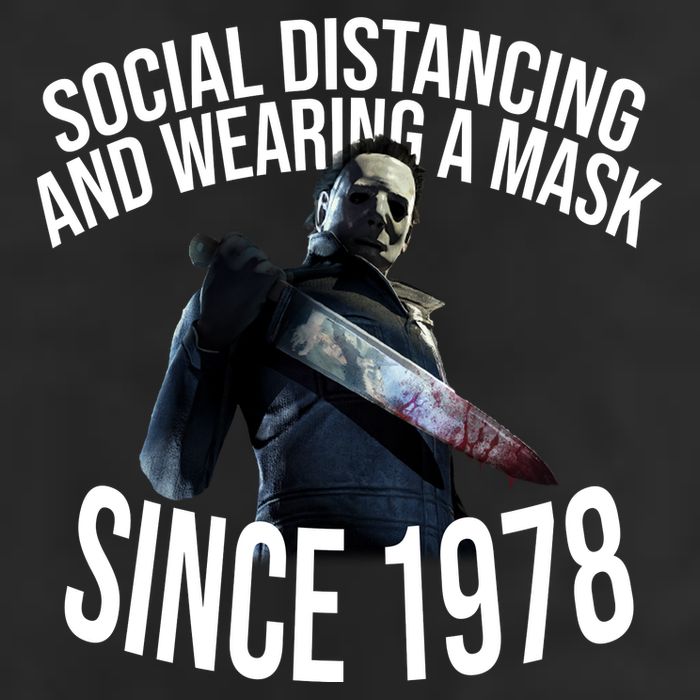 Social Distancing And Wearing A Mask Since 1978 Large Microfiber Waffle Golf Towel