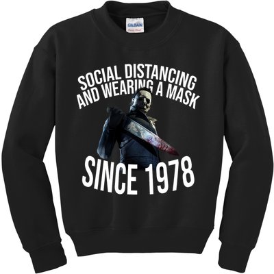 Social Distancing And Wearing A Mask Since 1978 Kids Sweatshirt