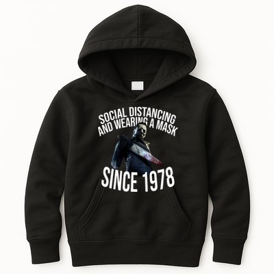 Social Distancing And Wearing A Mask Since 1978 Kids Hoodie