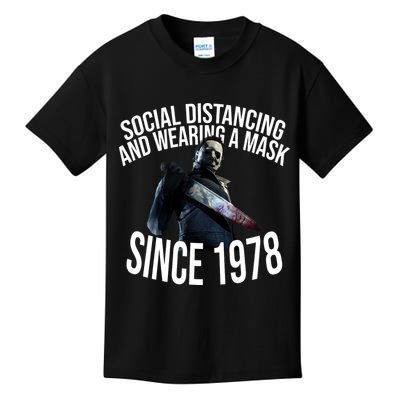 Social Distancing And Wearing A Mask Since 1978 Kids T-Shirt