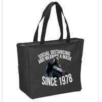 Social Distancing And Wearing A Mask Since 1978 Zip Tote Bag