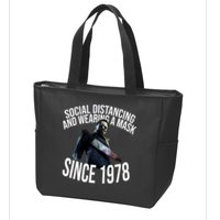 Social Distancing And Wearing A Mask Since 1978 Zip Tote Bag