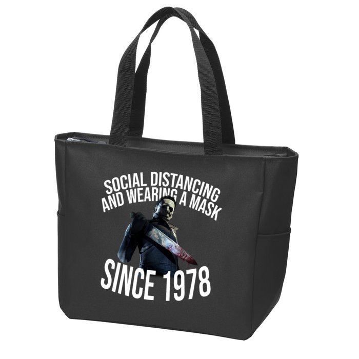 Social Distancing And Wearing A Mask Since 1978 Zip Tote Bag