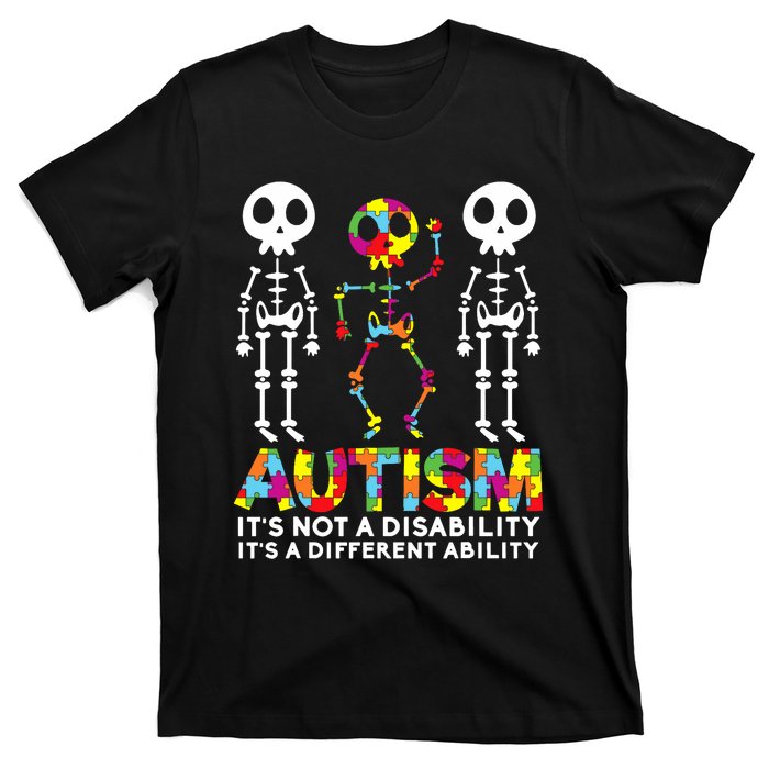 Skull Dance Autism Awareness Mom Dad Autism T-Shirt